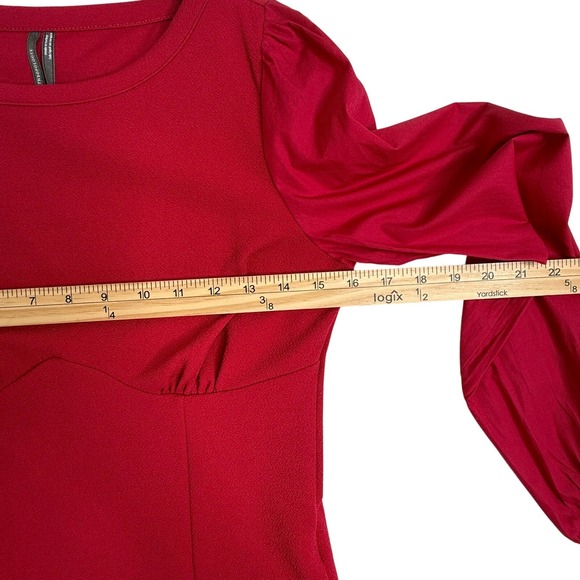 By Anthropologie Women'S XS Blouse Crepe Smocked Structured Pink Smocking - Picture 7 of 7